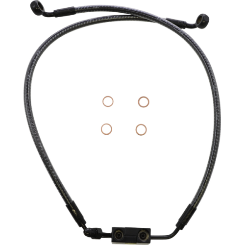 PartzBiz HD: 4409932-Magnum KARBONFIBR สายเบรคล่าง AN-3 ABS ดิสก์เดี่ยว Harley Sportster 14-Up PartzBiz HD: 4409932-Magnum KARBONFIBR สายเบรคล่าง AN-3 ABS ดิสก์เดี่ยว Harley Sportster 14-Up