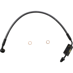 PartzBiz HD DS17416293 - Magnum KARBONFIBR Lower Brake Line AN-3 ABS Single Disc Harley Sportster 14-Up