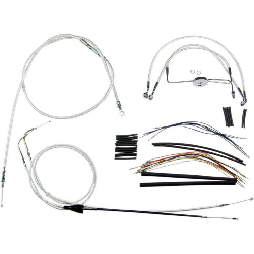 PartzBiz HD: 4409876-Magnum Sterling Chromite Complete 12"-14" Handlebar Installation Kit 07 FLH/R/X | 387291 PartzBiz HD: 4409876-Magnum Sterling Chromite Complete 12"-14" Handlebar Installation Kit 07 FLH/R/X | 387291