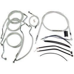 PartzBiz HD DS06100954 - Magnum Sterling Chromite Complete 12"-14" Handlebar Installation Kit 14-15 FLHR | 387481