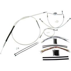 PartzBiz HD DS06100910 - Magnum Sterling Chromite Complete 15"-17" Handlebar Installation Kit 08-13 FLH/T | 387302