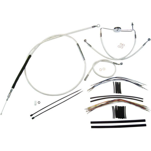 PartzBiz HD: 4409891-Magnum Sterling Chromite Complete 15"-17" Handlebar Installation Kit 08-13 FLH/T | 387302