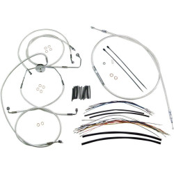 PartzBiz HD DS06100916 - Magnum Sterling Chromite Complete 15"-17" Handlebar Installation Kit 08-13 FLTR | 387322