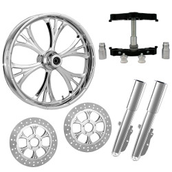 PartzBiz HD MAJESTIC-DUAL-CHR-KIT-PCKG - Majestic Chrome 23" Wheel Tire Dual Rotors Raked Triple Trees Lowers & Sliders | MAJESTIC-DUAL-CHR-KIT-PCKG PartzBiz HD MAJESTIC-DUAL-CHR-KIT-PCKG - Majestic Chrome 23" Wheel Tire Dual Rotors Raked Triple Trees Lowers & Sliders | MAJESTIC-DUAL-CHR-KIT-PCKG