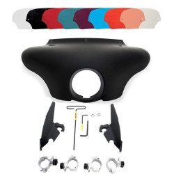 PartzBiz HD DS23300075|DS23200142|& Windshield - Memphis Shades Batwing Fairing Black Trigger Lock Mount Shield XL 1200C 11-18 | MEM7081 & MEB2008