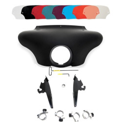 PartzBiz HD DS23300075|DS23200158|& Windshield - Memphis Shades Batwing Fairing Black Trigger Lock Mount Shield XL 883L 11-18 | MEM7081 & MEB2004