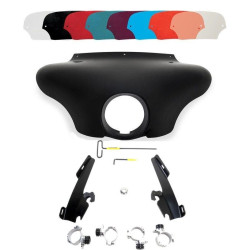 PartzBiz HD DS23300075|DS23200172|& Windshield - Memphis Shades Batwing Fairing Black Trigger Lock Mount Shield XL 883N/L 1200L | MEM7081 & MEB1999