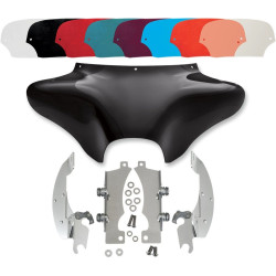 PartzBiz HD DS23300023|DS23210136|& Windshield - Memphis Shades Batwing Fairing Polished Trigger Lock Mount Shield V-Star XV950 | MEM7031 & MEK1915