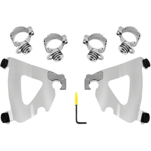 PartzBiz HD: 4409609-Memphis Shades MEK2038 ขัดเงา Road Warrior Fairing Trigger Lock Mount Kit Dyna 2320-0213 23200213