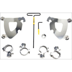 PartzBiz HD DS23200164 - Memphis Shades Polished Trigger-Lock Mount Gauntlet Fairing สำหรับ Harley XL 11-15 883L | มีค2002