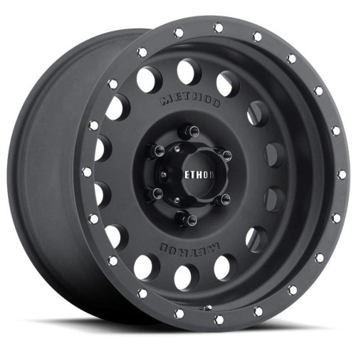 PartzBiz HD: 4409532-Method Race Wheels Hole Matte Black 17X8.5 5X5 5X127 ET +0mm Offset Rim Jeep Wrangler JK JL JT Gladiator Grand Cherokee WJ WK WK2 Commander Wheels Rims Upgrade 5x127 5 Lug Offroad 4x4