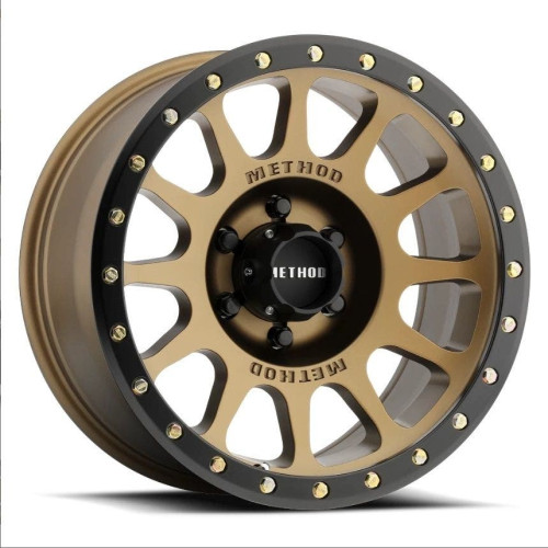 PartzBiz HD: 4409534-Method Race Wheels NV Bronze 17X8.5 5X5 5X127 +0mm Offset Wheel Rim Jeep Wrangler JK JL JT Grand Cherokee WJ WK WK2 Commander Wheels Rims Upgrade 5x127 5 Lug Offroad 4x4