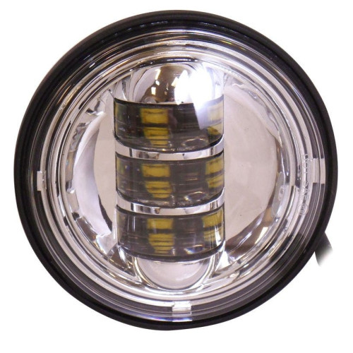 PartzBiz HD: 4409343-V-Factor 11006 Chrome 4.5" White LED Headlight Custom Harley Touring Softail Jeep head light lamp 7 inch round custom chopper bagger bike jeep wrangler TJ LJ JK JL lighting upgrade replacement