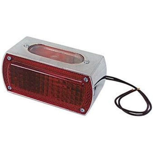 PartzBiz HD: 4409307-Mid USA 11211 V-Factor Chrome Box Taillight Assembly Harley & Custom Universal Custom tail light motorcycle bike chopper lighting replacement upgrade 