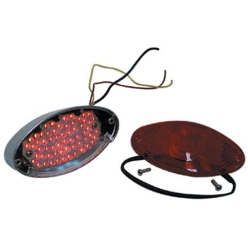 PartzBiz HD: 4409308-Mid USA 11223 V-Factor Rear Cat Eye LED Taillight Brake Light 12V Harley Davidson Custom tail light motorcycle bike chopper lighting replacement upgrade 
