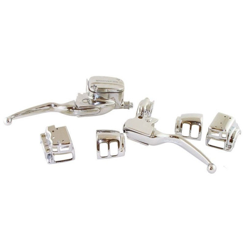 PartzBiz HD: 4409169-Mid USA 44746 Chrome Handlebar Controls & Switch Housings 96-06 Harley-Davidson Touring clutch brake master cylinder switch button covers PartzBiz HD: 4409169-Mid USA 44746 Chrome Handlebar Controls & Switch Housings 96-06 Harley-Davidson Touring clutch brake master cylinder switch button covers