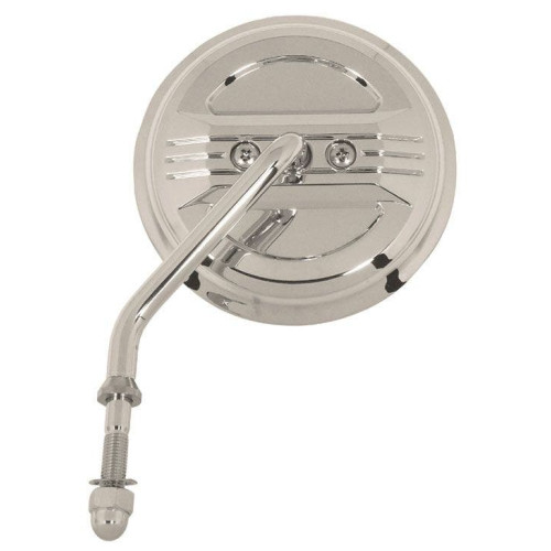 PartzBiz HD: 4409141-Mid USA 47063 V-Factor Chrome 4 inch Round Billet Motorcycle Mirror Set Harley | 47052