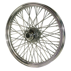 PartzBiz HD MU51660 - Mid USA 51660 Complete 60 Spoke Wheels w/ Billet Hubs Harley Wide Glide 73-84 Davidson Softail FXST Dyna FXD Rim Custom Upgrade Replacement Best New Vintage Classic Chopper Bike Motorcyle