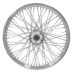 PartzBiz HD MU51664 - Mid USA 51664 V-Factor Chrome 60 Spoke 21x3.25" Front Wheel 3/4" Harley Davidson Softail FXST Dyna FXD Rim Custom Upgrade Replacement Best New Vintage Classic Chopper Bike Motorcyle