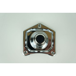 PartzBiz HD MU17762 - Mid USA Chrome Solenoid Cover Push Button Starter Harley Big Twin '91-'17 70-330