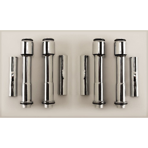 PartzBiz HD: 4409073-MidWest 91-980 Ultima Chrome Push Rod Tube Cover Kit Harley Davidson EVO 84-99 Sportster Engine Bezel Accent Upgrade Replacement Custom Chopper Bike Best 