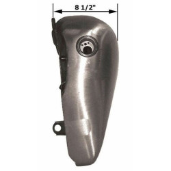 PartzBiz HD MW20-65 - Midwest 20-65 5 Gallon Late Model Flat Side Fat Bob Gas Tank Big Twin 85-Up Harley Sportster custom street upgrade style fuel replacement metal bike motorcycle parts accessories new gallon 2094