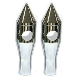 PartzBiz HD MW34-133 - MidWest 34-133 Chrome Aluminum 2" Pointed 1" Handlebar Risers Harley Universal best new custom chopper bagger dresser motorcycle upgrade replacement 