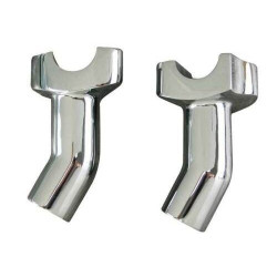 PartzBiz HD MW34-168 - MidWest 34-168 Chrome Aluminium 4.5 ” สูง 1 ” ไรเซอร์แฮนด์ Harley Universal มอเตอร์ไซค์แต่งชอปเปอร์แบ็กเกอร์รุ่นใหม่ที่ดีที่สุด อัปเกรดอะไหล่รถจักรยานยนต์