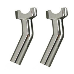 PartzBiz HD MW34-169 - MidWest 34-169 Chrome Aluminum 5.5" Tall 1" Handlebar Risers Harley Universal best new custom chopper bagger dresser motorcycle upgrade replacement 