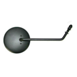 PartzBiz HD MW46-19 - MidWest 46-19 Black Aluminum 4.5" Round Motorcycle Mirror Left Hand Harley 8mm