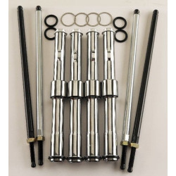 PartzBiz HD MW91-996 - MidWest 91-996 Ultima Chrome Quick Change Adjustable PushRod Kit Harley Davidson Twin Cam Custom Motorcycle Chopper Bike Upgrade Replacement Best New Engine Performance