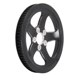 PartzBiz HD MU75327 - Mid USA 75327 Black 5 Spoke Rear 1 ” 68T Pulley Harley Sportster XL 07-Up sporty sportster davidson เหมาะที่สุดสำหรับการซื้อ