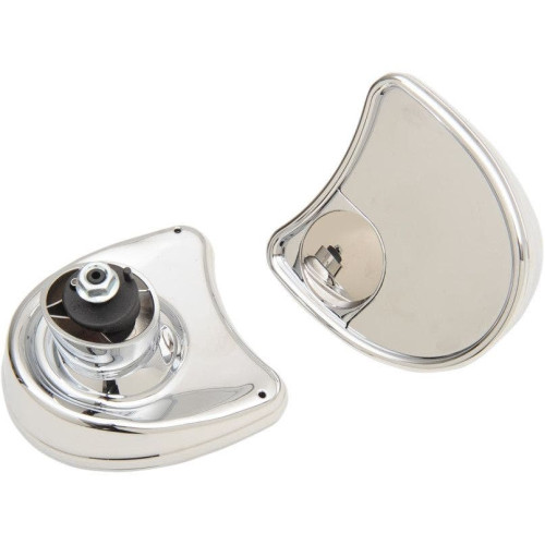 PartzBiz HD: 4408903-กระจกมองข้างแฟริ่ง Drag Chrome Blind Spot Harley FLHT/X Batwing 14-17 | 0640-0794