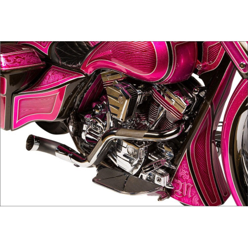 PartzBiz HD: 4408868-Misfit Industries Trask TM-5700CH NBCTTC97 Chrome Black NB Nasty Bastard 2-1 Two Into One Exhaust Harley Touring Bagger Dresser 97-16 1800-1949 18001949