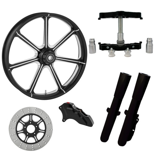 PartzBiz HD: 4408872-Mission Eclipse 23" Wheel Tire Single Side w/ Raked Triple Trees Lowers & Sliders | MISSION-SNGL-ECL-KIT-23PCKG