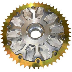 PartzBiz HD DS12102172 - MJK P-4512 Machined CNC Cush Drive 51T การแปลงโซ่ 09-19 Harley Touring 1210-2172 12102172