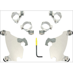 PartzBiz HD DS23200103 - Memphis Shades Polished Trigger-Lock Mount Gauntlet Fairing สำหรับ Harley XL 883C 1200C | มีค1981