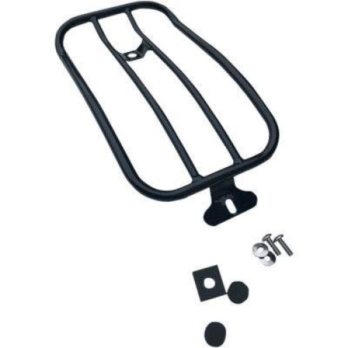 PartzBiz HD: 4408811-Motherwell Matte Black 12" x 7" Solo Luggage Rack Harley M8 Softail FLSL 18-Up 1510-0412 15100412