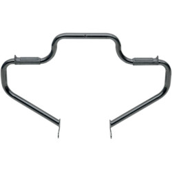 PartzBiz HD DS16240109 - Lindby การ์ดเครื่องยนต์ Multibar ด้านหน้าสีดำเงาสำหรับ Harley FX Softail & Springer 00-14 - BL1311