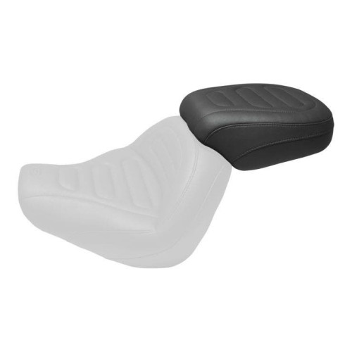 PartzBiz HD: 4408616-Mustang 75888 Black Trapezoid Stitch Passenger Seat 18-23 Harley Softail Fat Bob FXFB