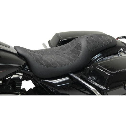 PartzBiz HD: 4408601-Mustang Fred Kodlin Signature Series Black 1 Piece 2 up for Harley FLH/T | 76292