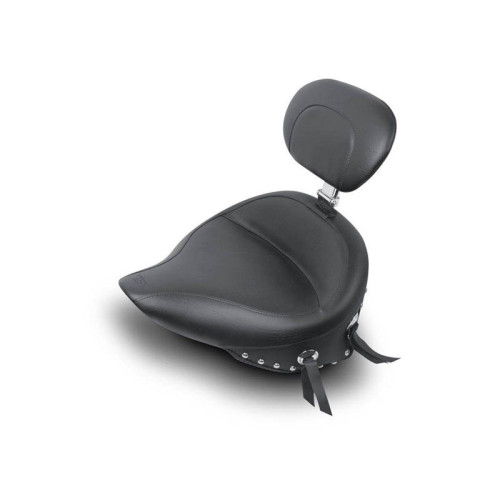 PartzBiz HD: 4408557-Mustang Seat 79485 Wide Chrome Studded Solo Seat พร้อมพนักพิง 08-23 Harley FL 489168 0802-0491 08020491 PartzBiz HD: 4408557-Mustang Seat 79485 Wide Chrome Studded Solo Seat พร้อมพนักพิง 08-23 Harley FL 489168 0802-0491 08020491