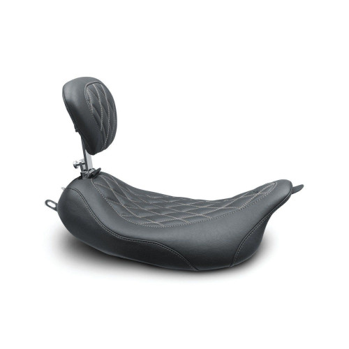 PartzBiz HD: 4408535-Mustang 79727GM Gun Metal Stitch Wide Tripper Solo Seat w/ Backrest Harley FLH 08-21 PartzBiz HD: 4408535-Mustang 79727GM Gun Metal Stitch Wide Tripper Solo Seat w/ Backrest Harley FLH 08-21