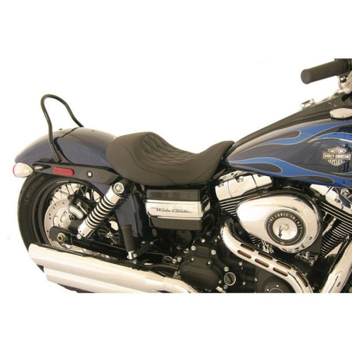 PartzBiz HD: 4408540-Mustang Black Diamond Wide Forward Tripper Solo Seat for Harley Dyna 06-17 | 76710 PartzBiz HD: 4408540-Mustang Black Diamond Wide Forward Tripper Solo Seat for Harley Dyna 06-17 | 76710