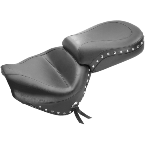 PartzBiz HD: 4408549-Mustang Black Wide Studded  Touring 2-Up Seat Yamaha Roadstar Warrior 99-02