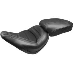 PartzBiz HD MD75061 - Mustang Solo Front Black Harley Seat W/O พนักพิง Quad Stitch 18-23 FLSL | 75061