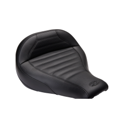 PartzBiz HD MD75832 - Mustang Solo Front Black Harley Seat W/O พนักพิงคนขับ Tuck-N-Roll 18-23 FLFB/S | 75832