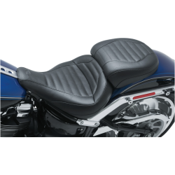 PartzBiz HD MD75833 - Mustang Solo Rear Narrow Cut สีดำ Harley Seat Tuck-N-Roll 18-23 FLFB/S | 75833