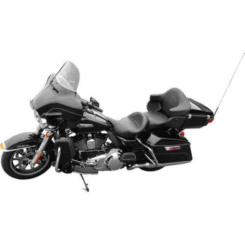 PartzBiz HD: 4408415-Mustang Summit One- Piece Black Vintage Touring Seat พร้อมตัวรับ Harley FL 14-17 | 76860 PartzBiz HD: 4408415-Mustang Summit One- Piece Black Vintage Touring Seat พร้อมตัวรับ Harley FL 14-17 | 76860