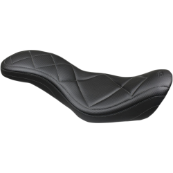 PartzBiz HD MD75229 - Mustang Super Tripper Carbon Style Seat 4 Harley 06-17 Dyna (ยกเว้น 14-17 FXDF) | 75229